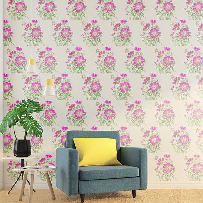 Reusable Stencil for Canvas and wall painting Floral Reusable Stencil.ID#01 - imartdecor.com