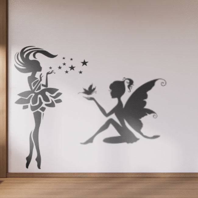 Grite Butterfly Wing Fairy Reusable Stencil For Canvas And Wall Painting.ID#144 - imartdecor.com
