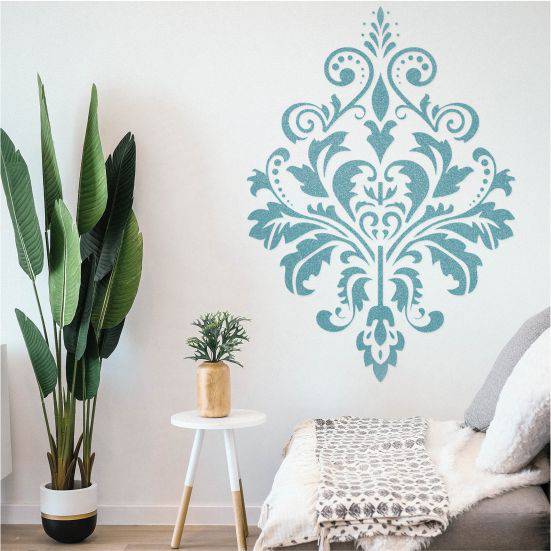 Damask Motif Reusable Stencil for Canvas and wall painting.ID#151 - imartdecor.com