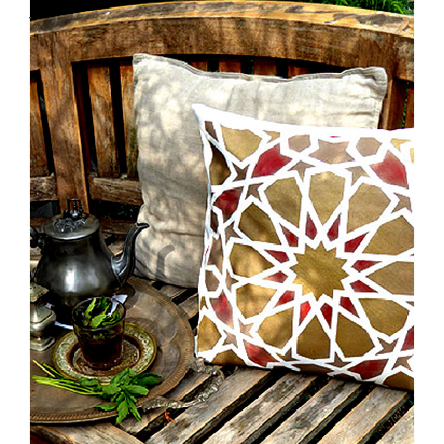 Islamic Geometric Pattern Reusable Stencil For Canvas And Wall Painting.ID#207 - imartdecor.com