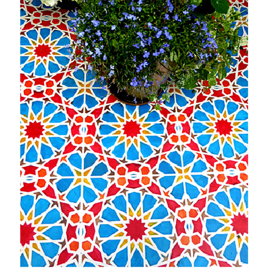 Islamic Geometric Pattern Reusable Stencil For Canvas And Wall Painting.ID#207 - imartdecor.com