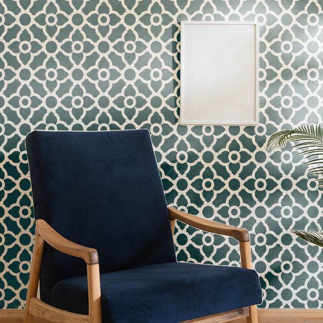 Geomatric Pattern Moroccan Fabric Reusable Stencil For Canvas And Wall Painting.ID#208C - imartdecor.com