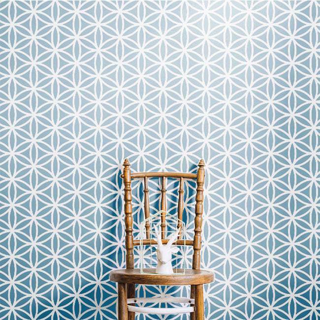 Flower of Life Pattern Moroccan Fabric Reusable Stencil For Canvas And Wall Painting.ID#208H - imartdecor.com