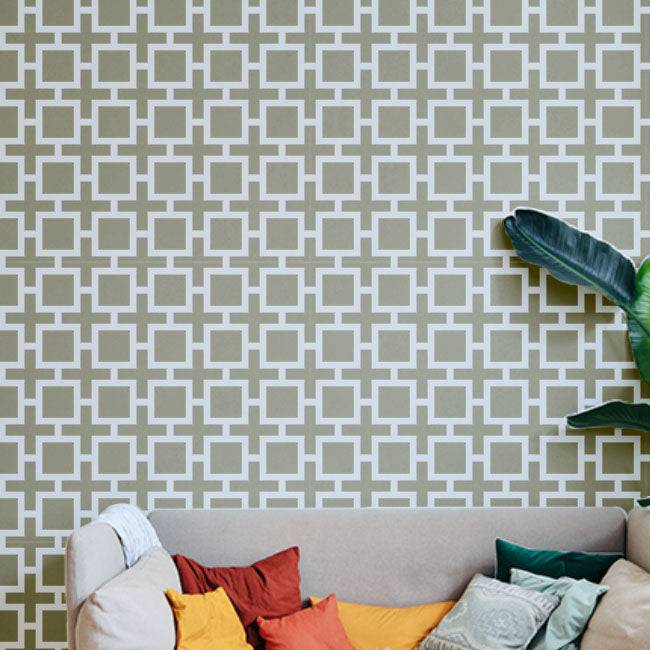 Geomatric Pattern Moroccan Fabric Reusable Stencil For Canvas And Wall Painting.ID#208D - imartdecor.com
