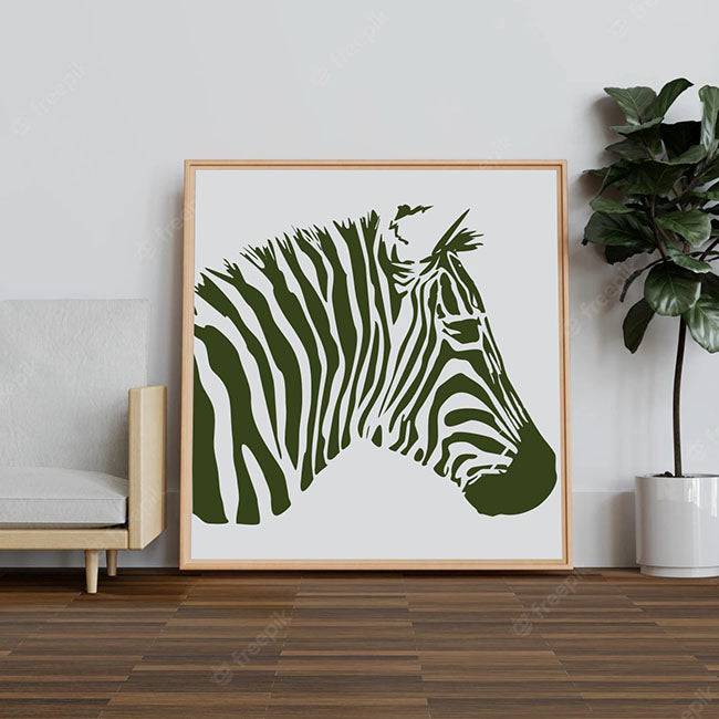 Zebra Reusable Stencil For Canvas And Wall Painting.ID#214 - imartdecor.com