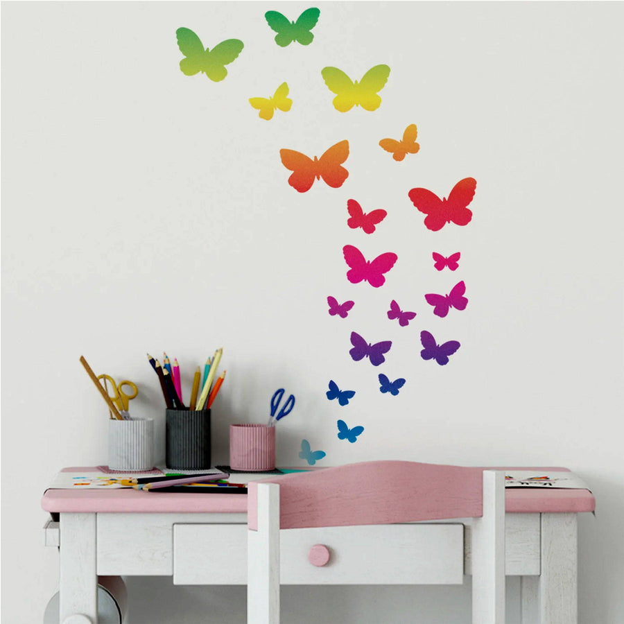 Butterfly Reusable Stencil for Canvas and wall painting.ID#25 - imartdecor.com
