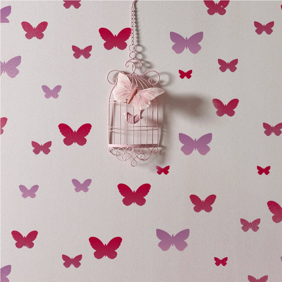 Butterfly Reusable Stencil for Canvas and wall painting.ID#25 - imartdecor.com