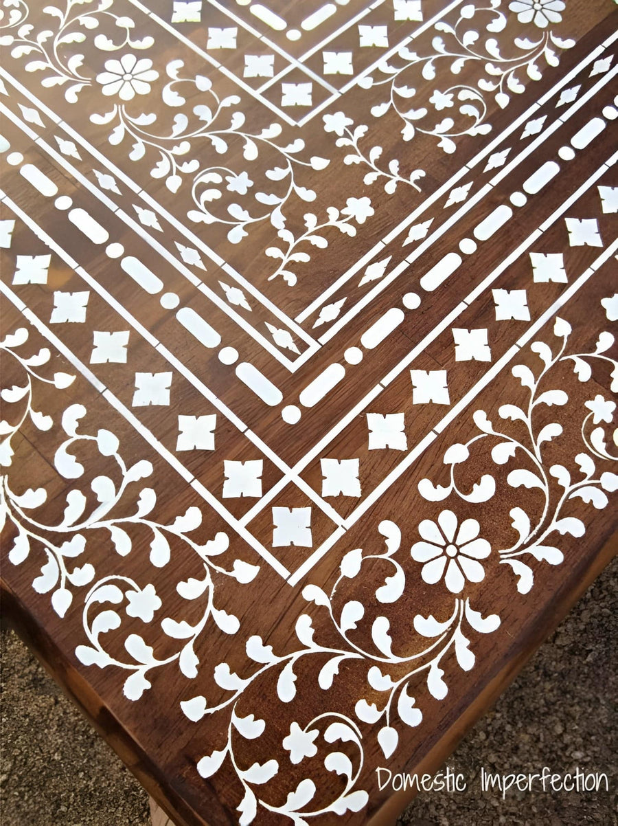 Indian Inlay(furniture and fabric) Reusable Stencil For Canvas And Wall Painting.ID# 310 - imartdecor.com