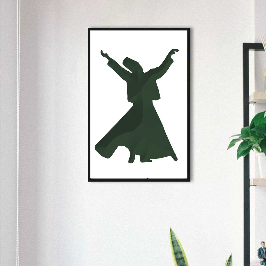 Sufi Dervish Reusable Stencil For Canvas And Wall Painting.ID# 413 - imartdecor.com