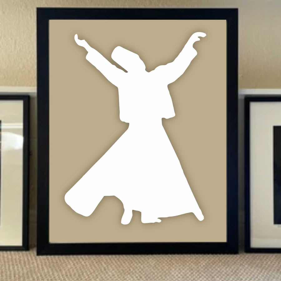 Sufi Dervish Reusable Stencil For Canvas And Wall Painting.ID# 413 - imartdecor.com