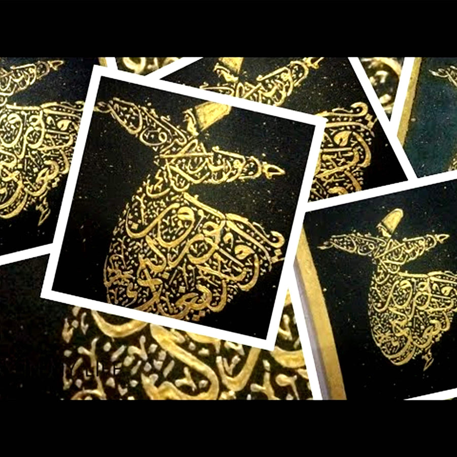 Sufi Dervish Reusable Stencil For Canvas And Wall Painting.ID# 414 - imartdecor.com