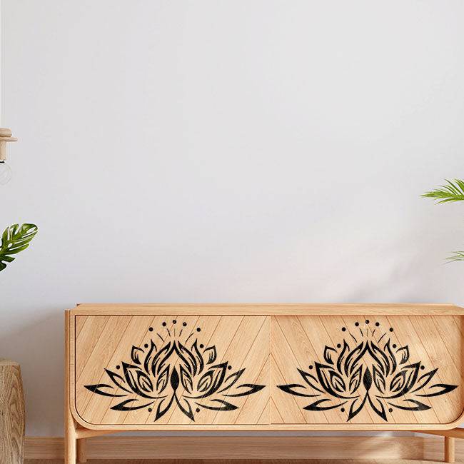 Floral Flower Reusable Stencil for Canvas and wall painting.ID#42 - imartdecor.com