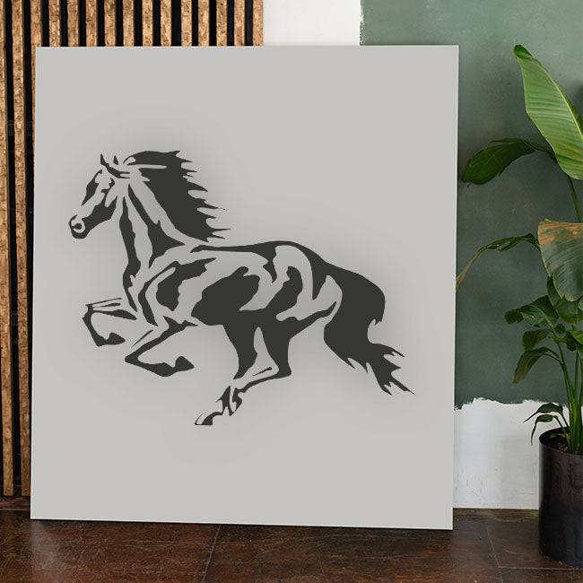 Running Horse Reusable Stencil for Canvas and wall painting.ID# 431 - imartdecor.com