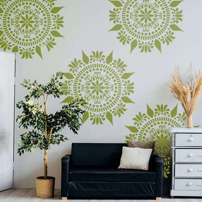 Mandala Art Reusable Stencil for Canvas and wall painting.ID#44 - imartdecor.com