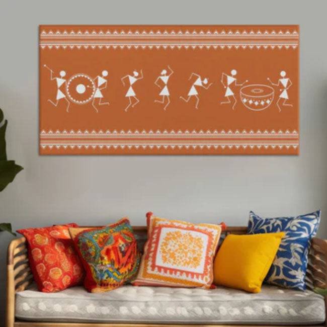 Warli Art Stencil | Tribal Folk Art Stencil for Wall Painting, Canvas, and Scrapbooking ID#4502 - imartdecor.com