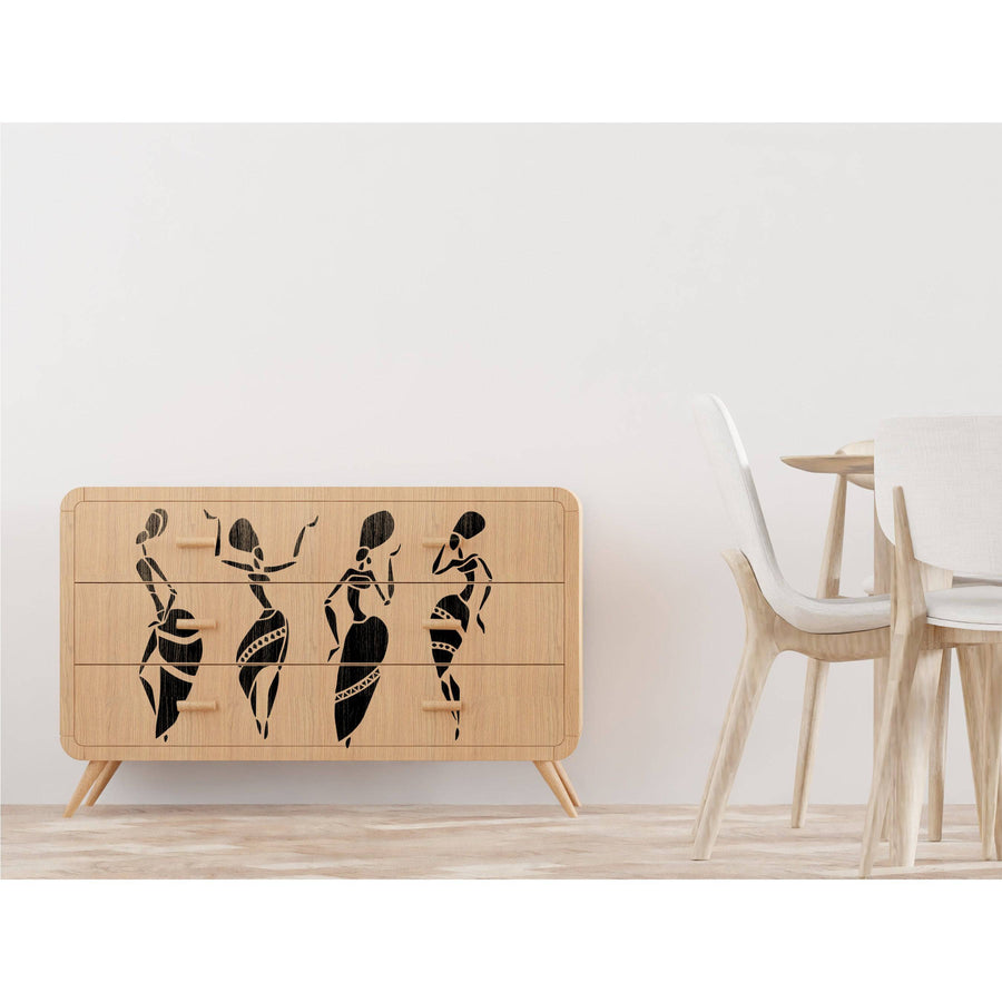 Warli & Ancient Art Reusable Stencil for Canvas and wall painting. ID #4507 - imartdecor.com