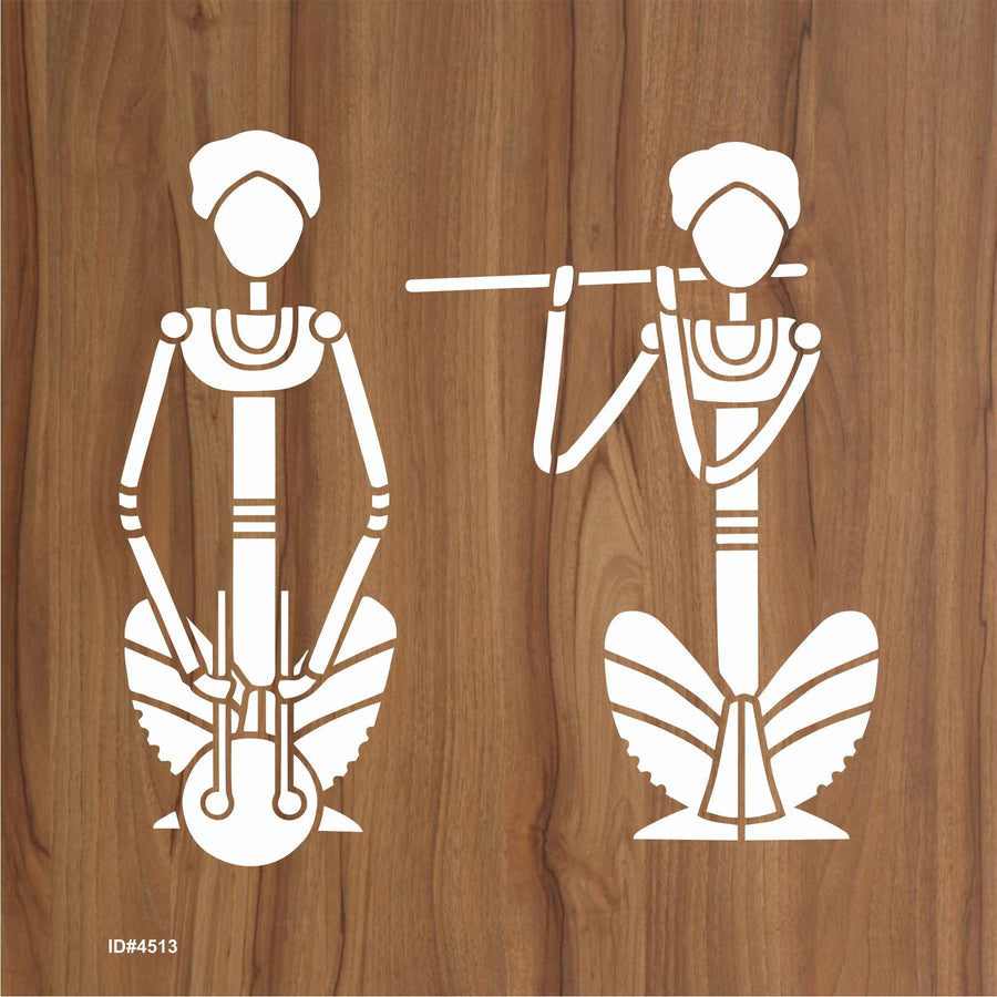 Musicians Craftreat Reusable Stencil for Painting on Canvas, Wall, Wood. ID #4513 - imartdecor.com