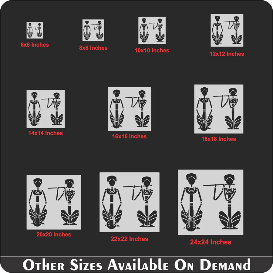 Musicians Craftreat Reusable Stencil for Painting on Canvas, Wall, Wood. ID #4513 - imartdecor.com