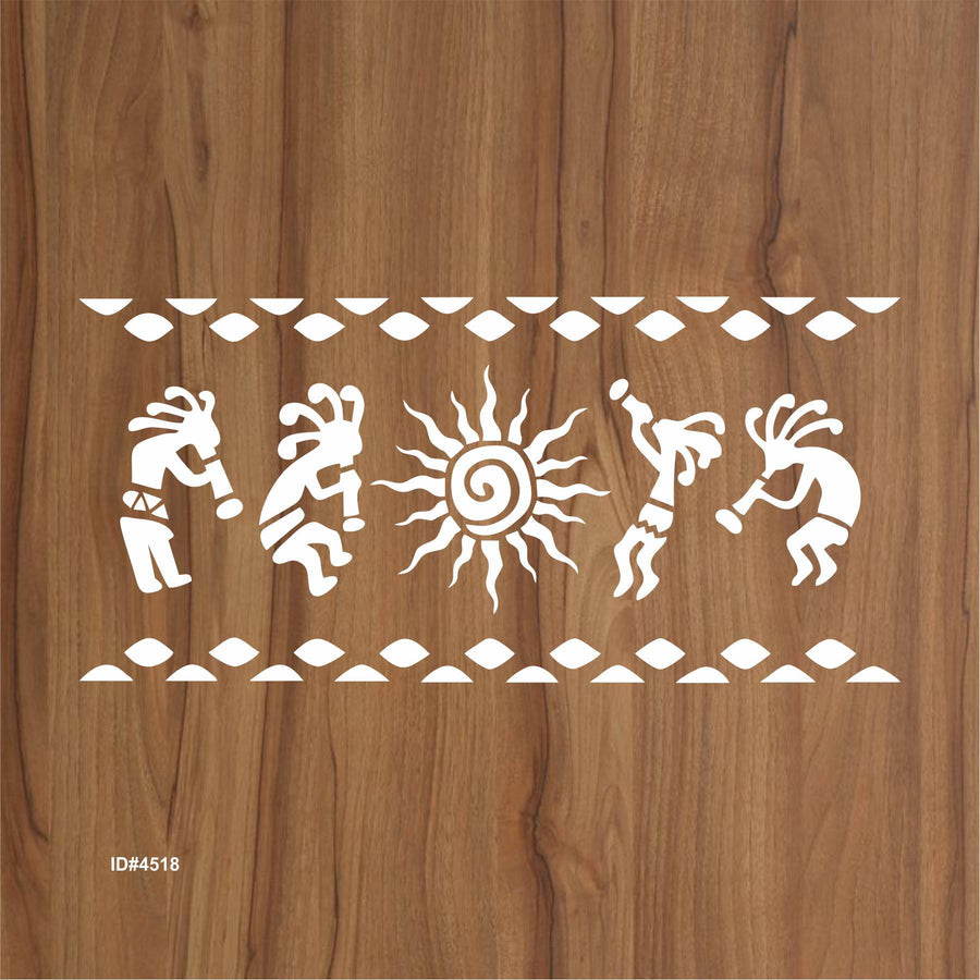 Kokopelli Art Stencil Wall Painting Scrapbooking Stamping Embossing Album Paper Card Template. ID #4518 - imartdecor.com