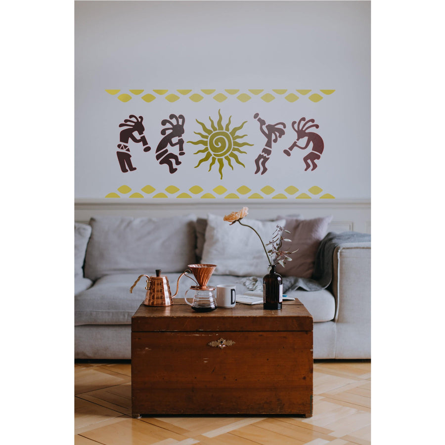 Kokopelli Art Stencil Wall Painting Scrapbooking Stamping Embossing Album Paper Card Template. ID #4518 - imartdecor.com