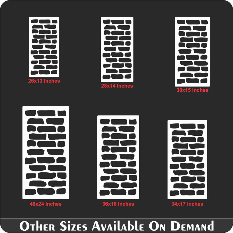 Brick Wall Reusable Stencil For Canvas And Wall Painting.ID #457 - imartdecor.com