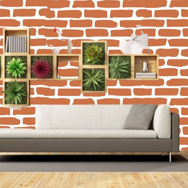 Brick Wall Reusable Stencil For Canvas And Wall Painting.ID #457 - imartdecor.com