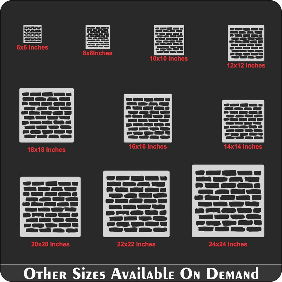 Brick Wall Reusable Stencil For Canvas And Wall Painting.ID #457 - imartdecor.com