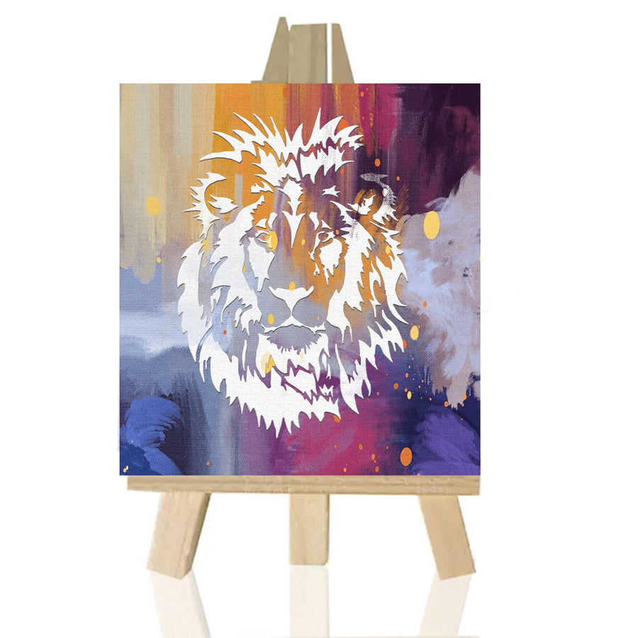 Lion Face Stencil Used for Canvas and Wall Painting Scrapbooking Stamping Embossing Album Paper Card Templatel. ID #519 - imartdecor.com