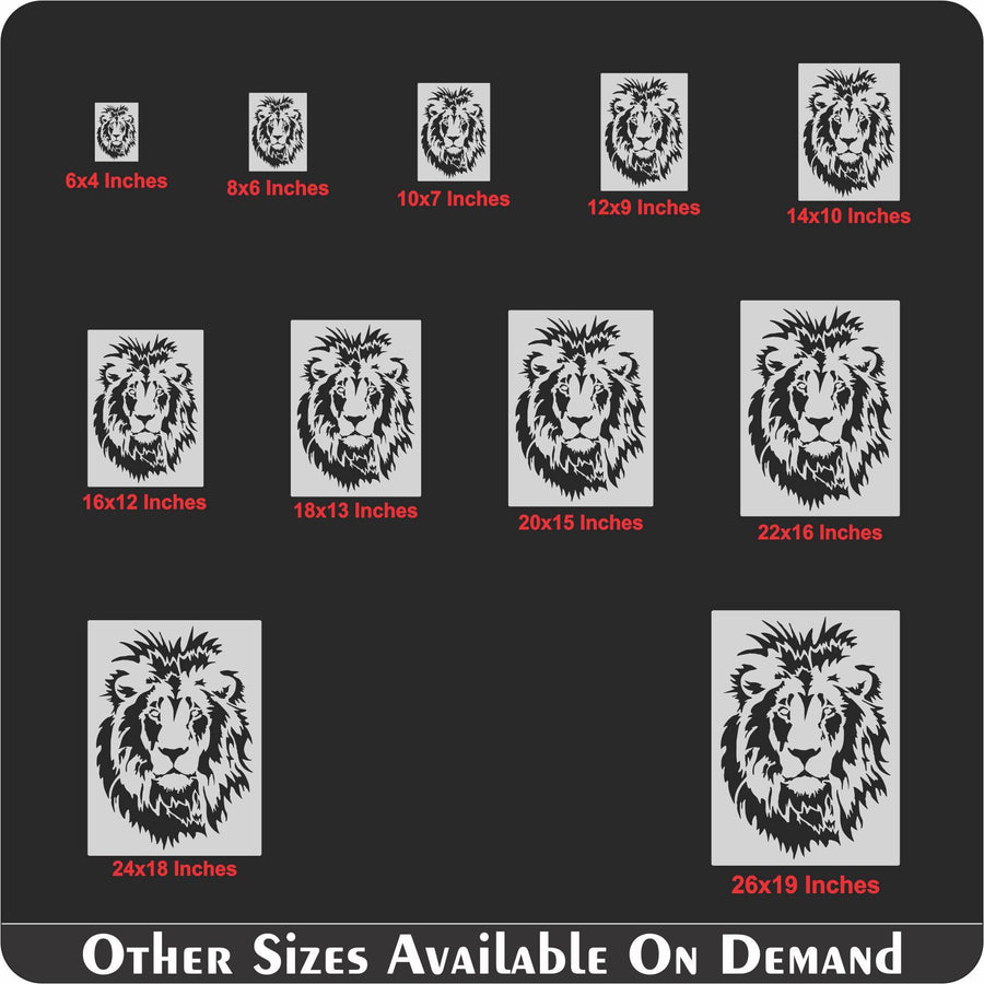 Lion Face Stencil Used for Canvas and Wall Painting Scrapbooking Stamping Embossing Album Paper Card Templatel. ID #519 - imartdecor.com