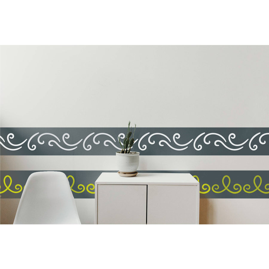 Flower Border Stencil Stamping Photo Album Embossing Paper Card on Wood Fabric Wall. ID #549 - imartdecor.com