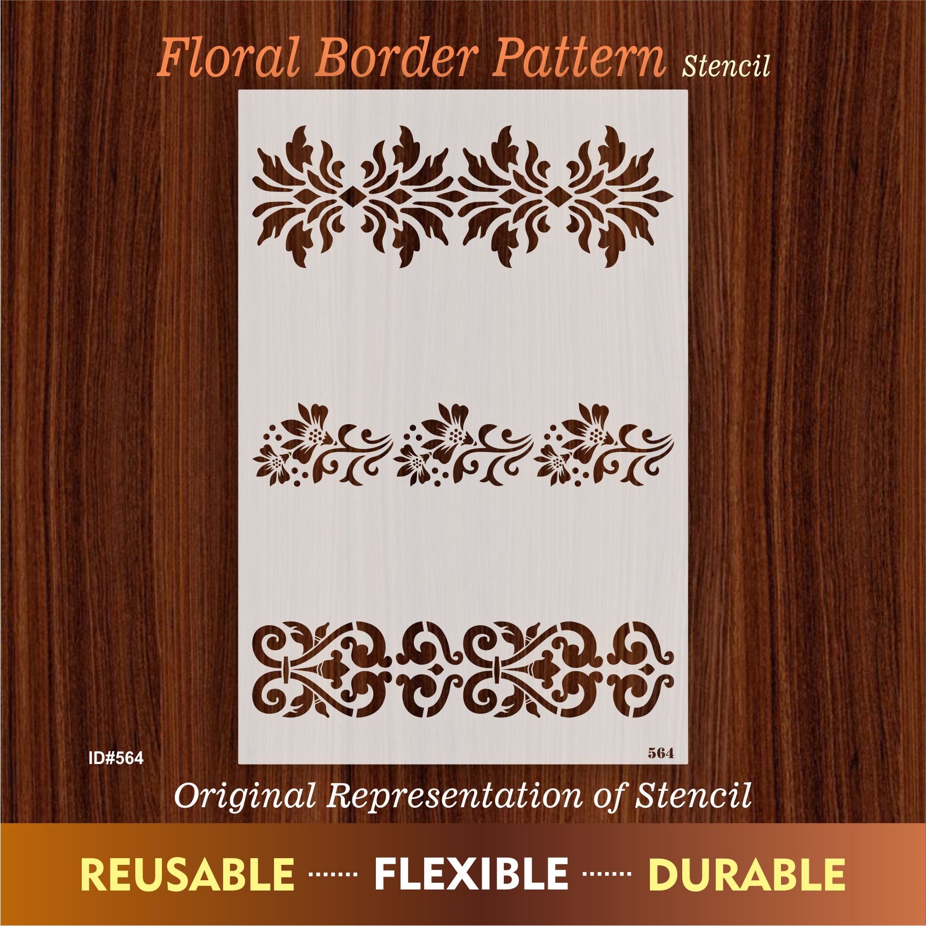 floral border stencil patterns