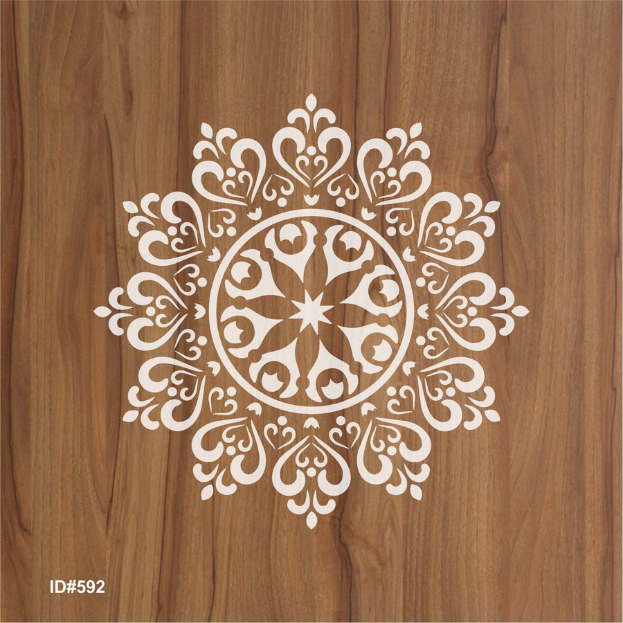 Mandala Pattern Stencil for design painting furniture design thick patterns plaster decorative - imartdecor.com
