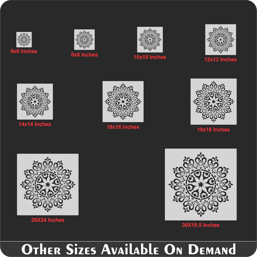 Mandala Pattern Stencil for design painting furniture design thick patterns plaster decorative - imartdecor.com