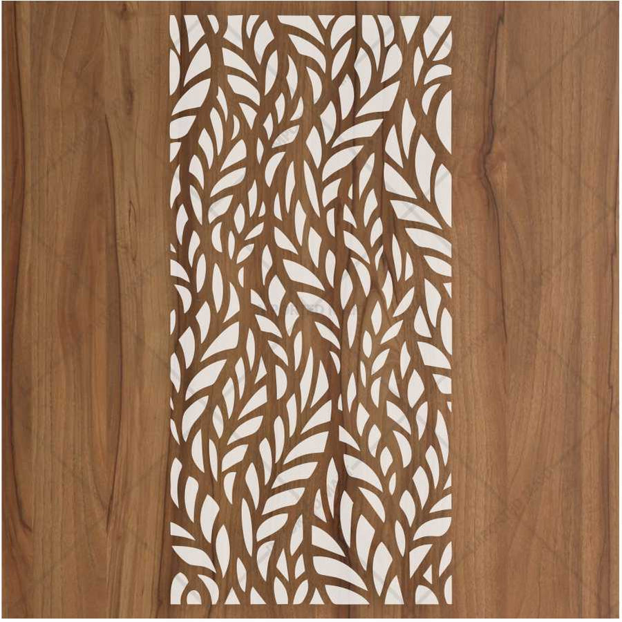 Flowing Botanical Leaf Stencil for Wall, Furniture & Fabric Art – Organic Nature Design – ID# 660 - imartdecor.com