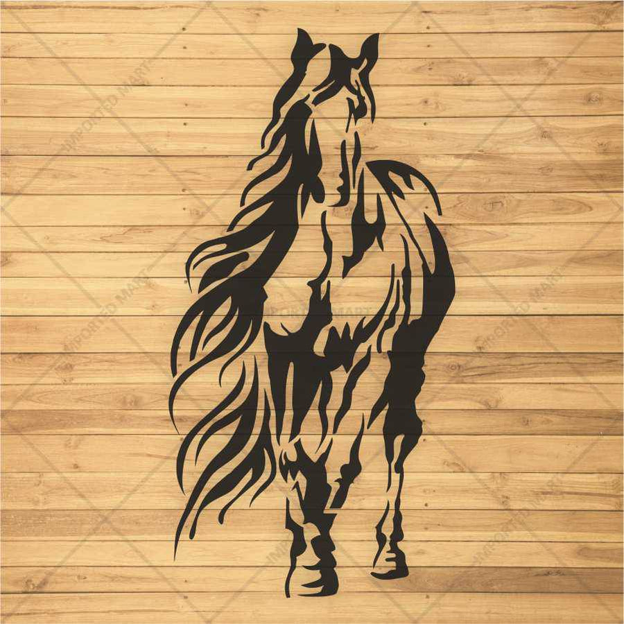 Galloping Horse Stencil for Wall, Wood & Fabric Art – Western Animal Design – ID# 680 - imartdecor.com