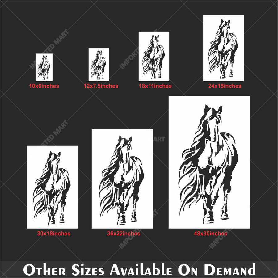 Galloping Horse Stencil for Wall, Wood & Fabric Art – Western Animal Design – ID# 680 - imartdecor.com
