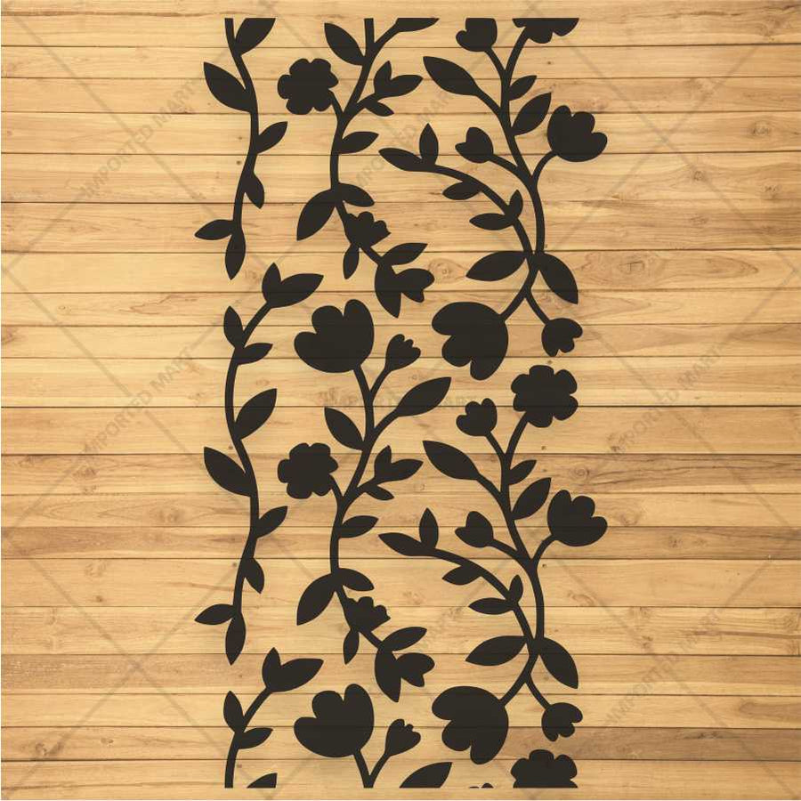 Floral Vine Wall Stencil for Wood, Fabric & Canvas – Seamless Botanical Pattern – ID# 686 - imartdecor.com