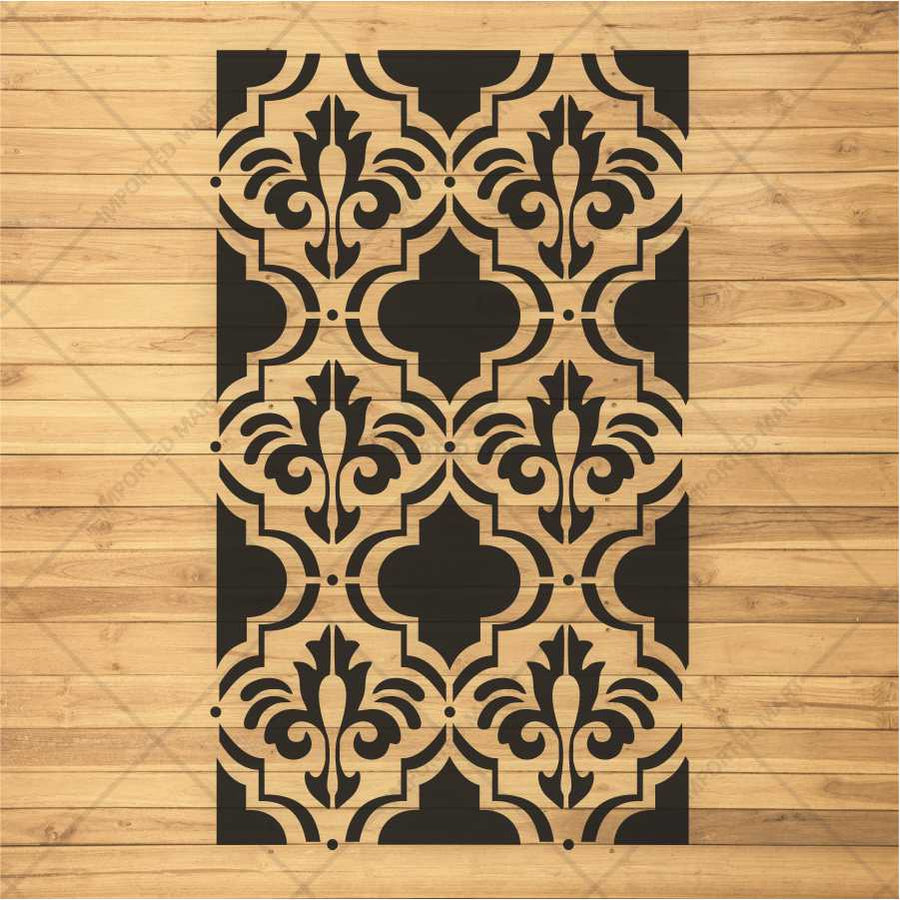 Moroccan Fleur Tile Stencil for Wall, Furniture & Fabric – Reusable Ornamental Design – ID# 687 - imartdecor.com