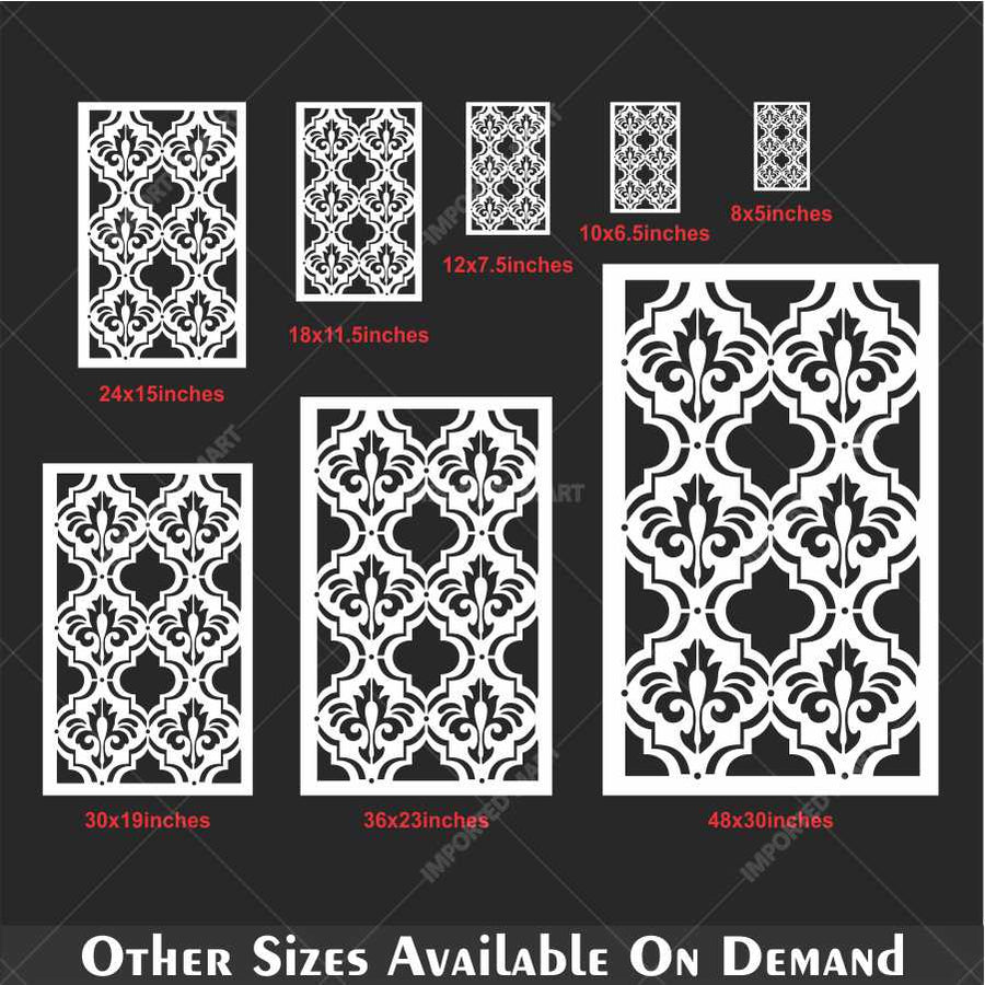 Moroccan Fleur Tile Stencil for Wall, Furniture & Fabric – Reusable Ornamental Design – ID# 687 - imartdecor.com