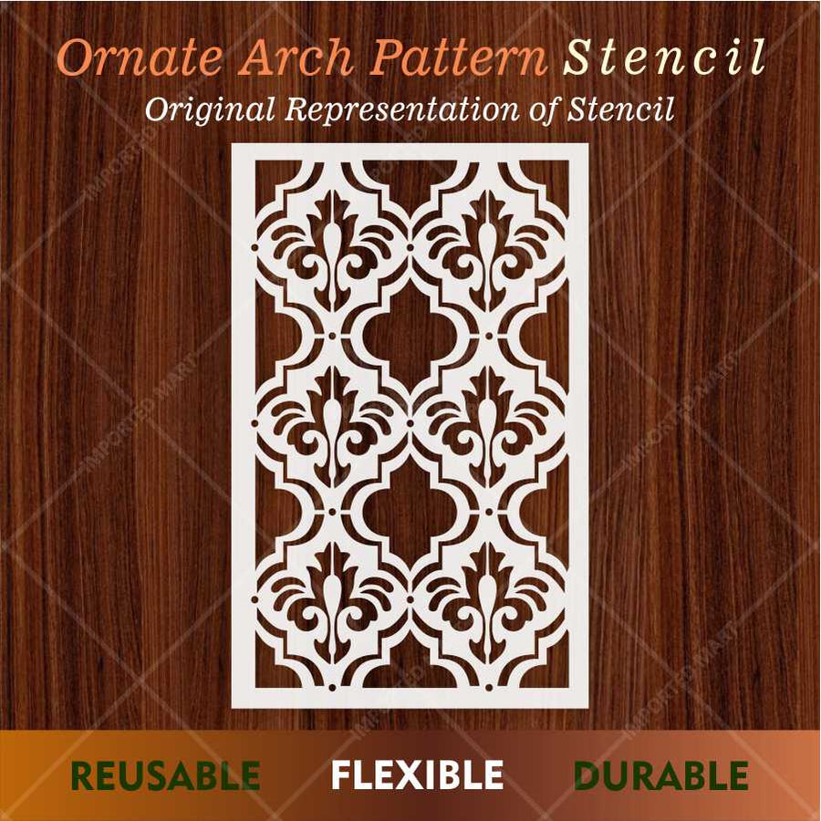 Moroccan Fleur Tile Stencil for Wall, Furniture & Fabric – Reusable Ornamental Design – ID# 687 - imartdecor.com
