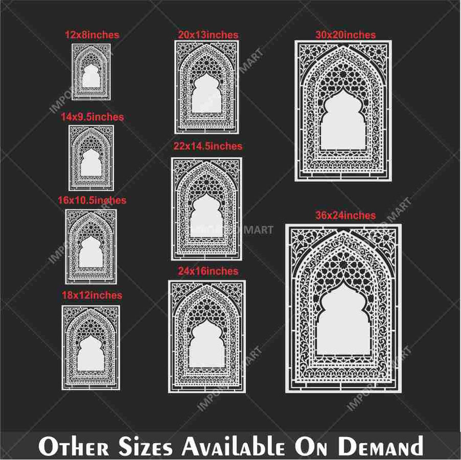 Traditional Carpet Stencil – Geometric & Floral Wall, Furniture & Floor Art – Mosque & Home Décor – ID# 708 - imartdecor.com
