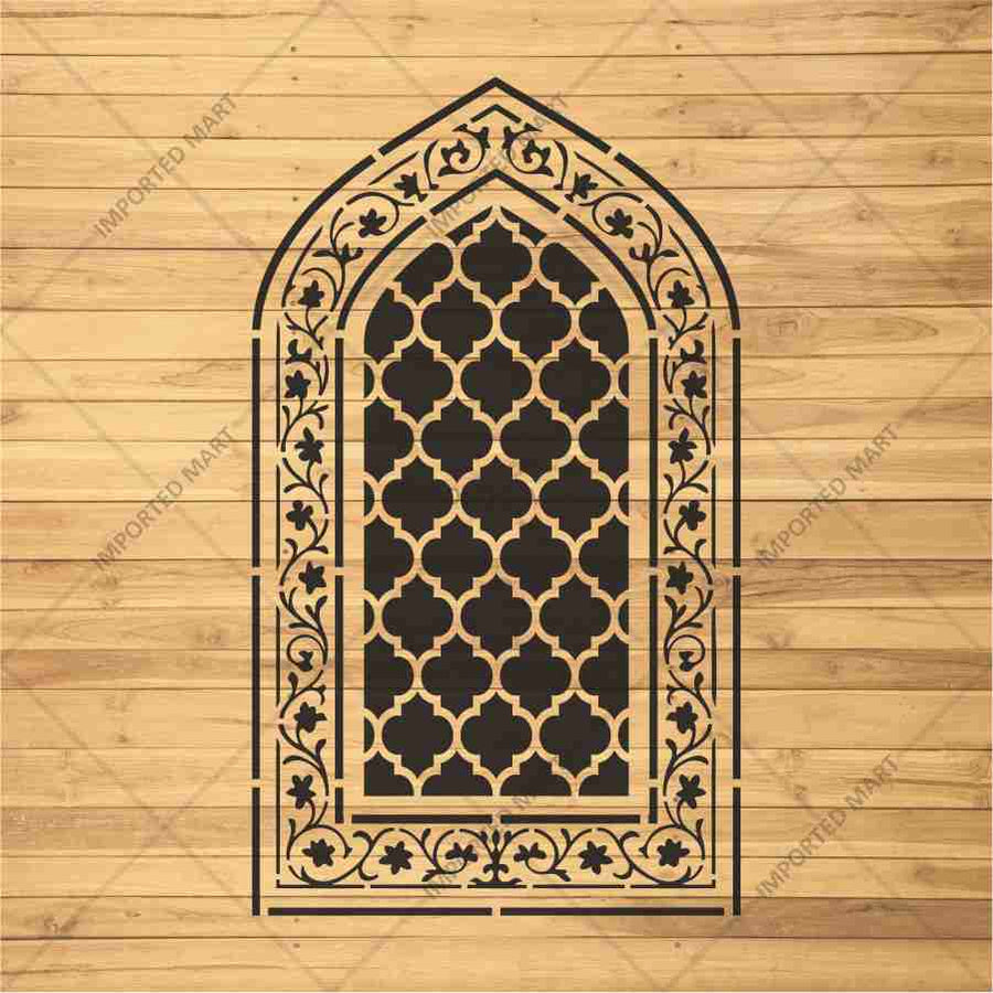 Royal Carpet Stencil – Geometric & Floral Wall, Furniture & Floor Art – ID# 709 - imartdecor.com