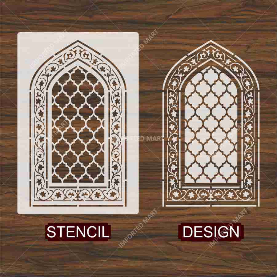 Royal Carpet Stencil – Geometric & Floral Wall, Furniture & Floor Art – ID# 709 - imartdecor.com