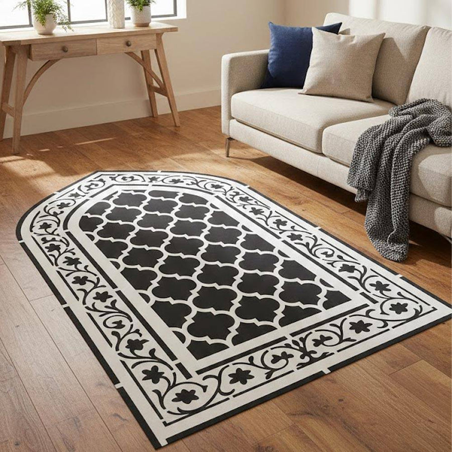 Royal Carpet Stencil – Geometric & Floral Wall, Furniture & Floor Art – ID# 709 - imartdecor.com