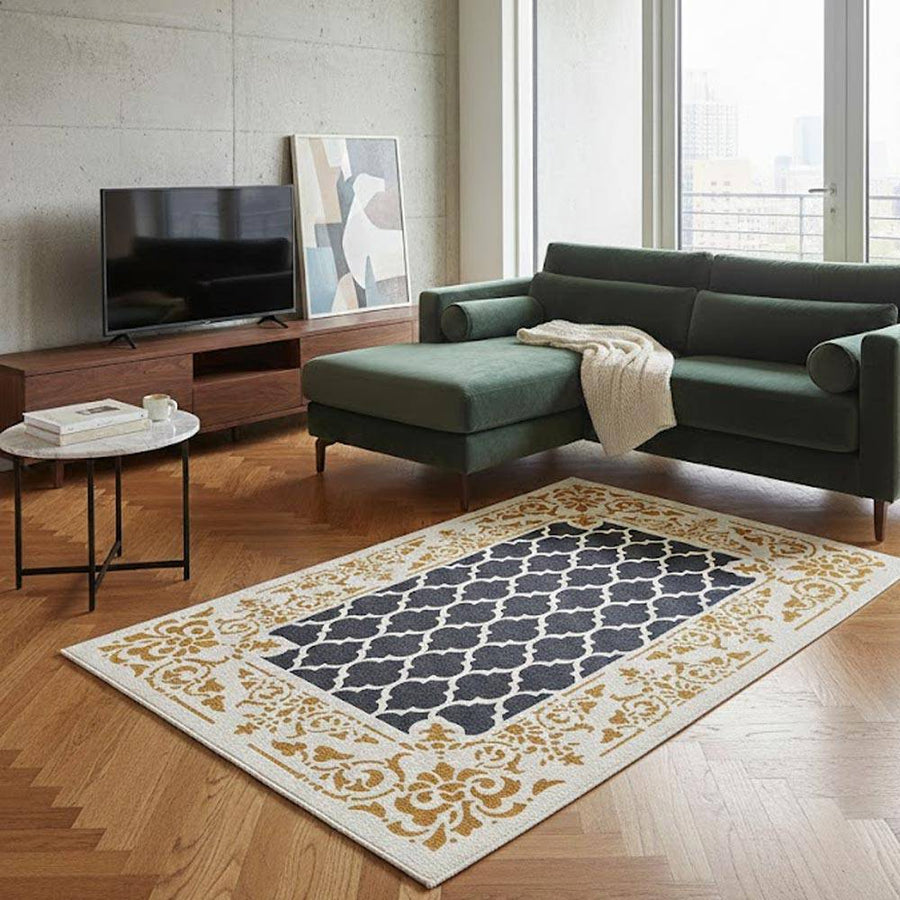 Moroccan Carpet Stencil for Wall, Floor & Furniture Art β Arabic Geometric Rug Pattern Design β ID# 710 - imartdecor.com