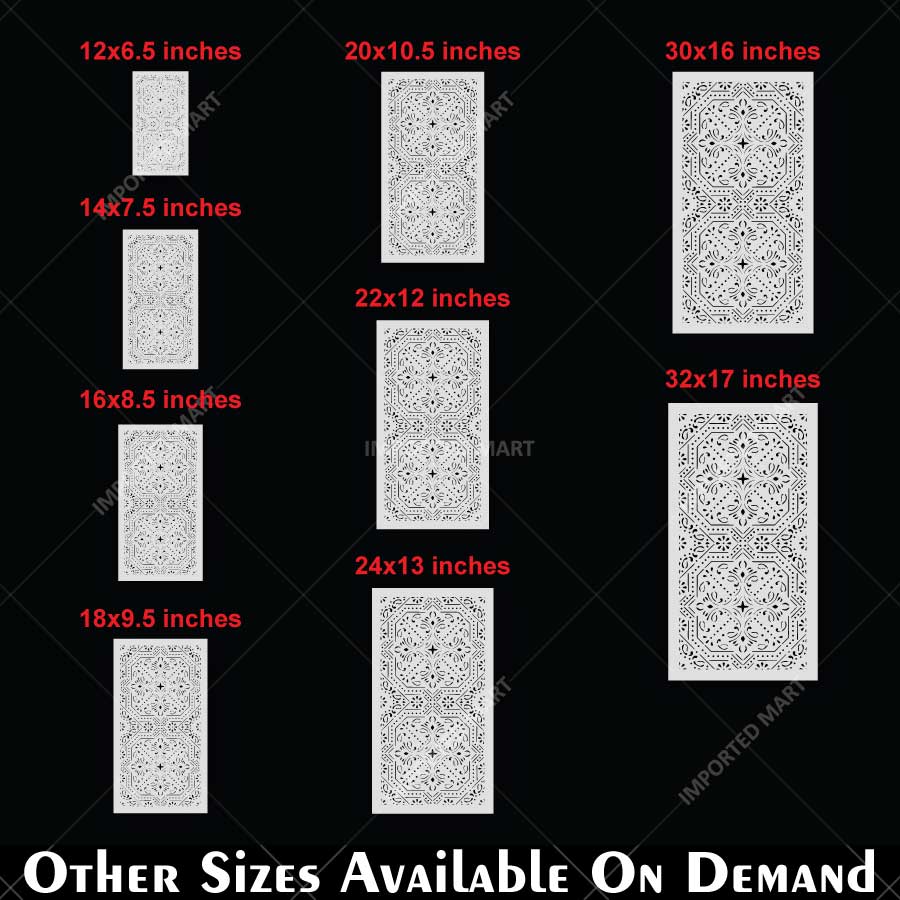 Geometric Paisley Wall Stencil for Furniture, Tiles & Floor Art – Ornamental Mandala Pattern – ID# 737 - imartdecor.com