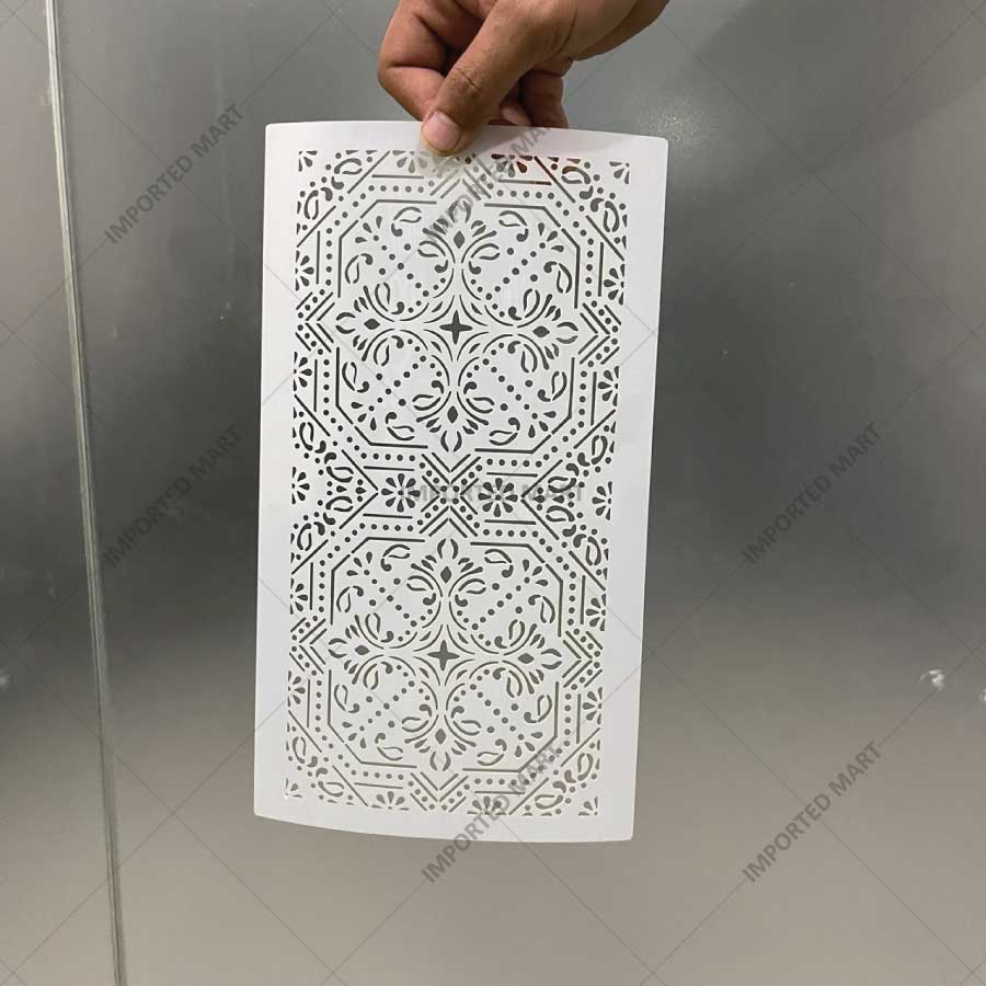 Geometric Paisley Wall Stencil for Furniture, Tiles & Floor Art – Ornamental Mandala Pattern – ID# 737 - imartdecor.com