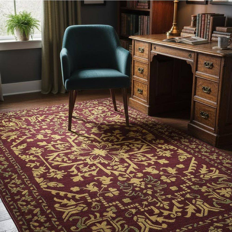 Moroccan Carpet Pattern Stencil for Walls, Floors & Furniture – Traditional Arabic Rug Design – ID# 743 - imartdecor.com