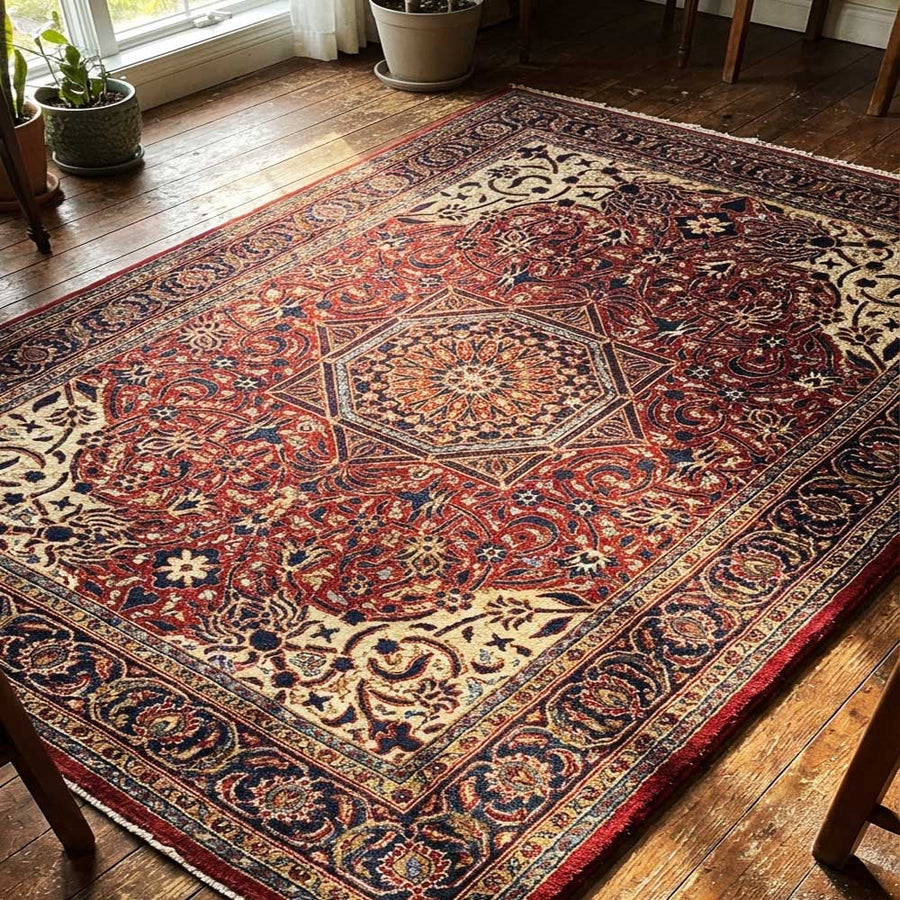 Geometric Arabesque Rug Stencil for Floor & Carpet Painting – Design – ID# 757 - imartdecor.com