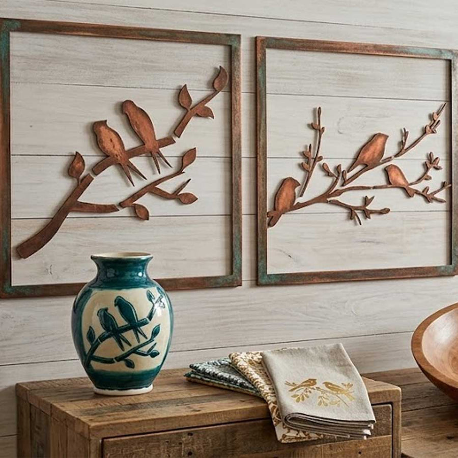 Decorative Birds Branch Pack of 3 Stencil for Wall, Wood, Furniture & Fabric Art – Nature Bird Design Bundle – ID# 771 - imartdecor.com